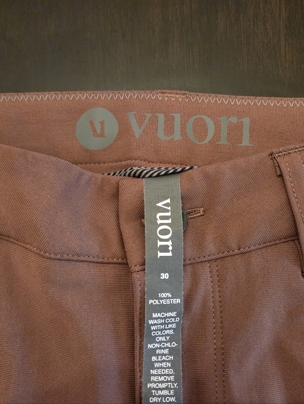 Vuori Men's Meta Chestnut Pants - Athletic Fit 30 X 32 - Excellent